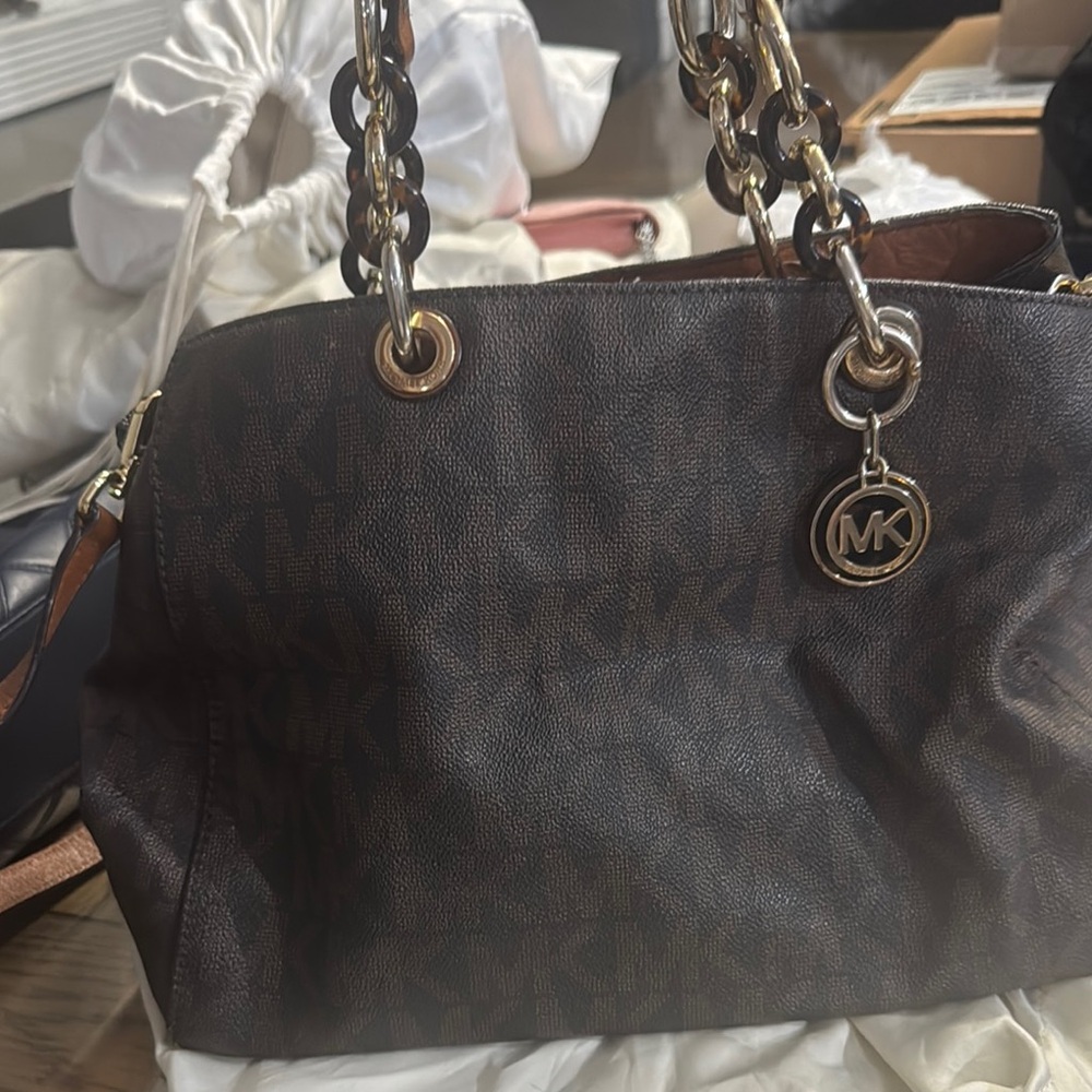 Michael Kors Brown Logo Handbag